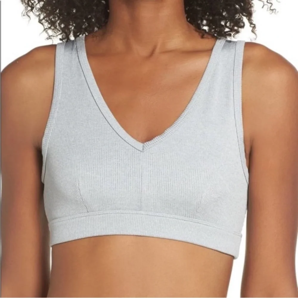 Alo Yoga Togetherness Bra Grey Heather Size Medium